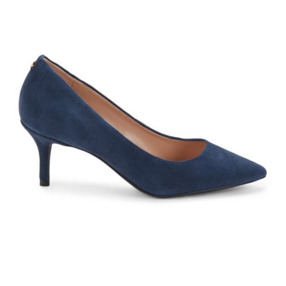 Cole Haan Grandos Blue Suede Heels 6.5 like new EUC